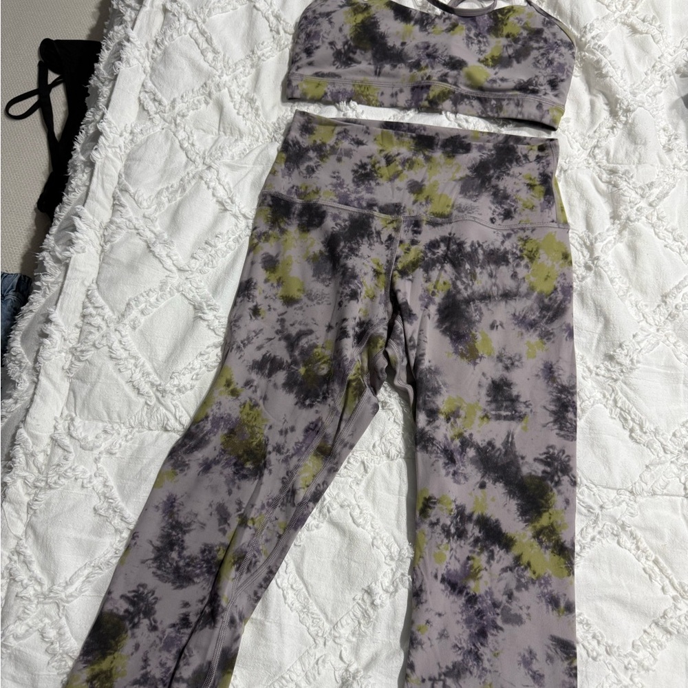 Lululemon Align Tie-Dye Sports Bra and Leggings Set